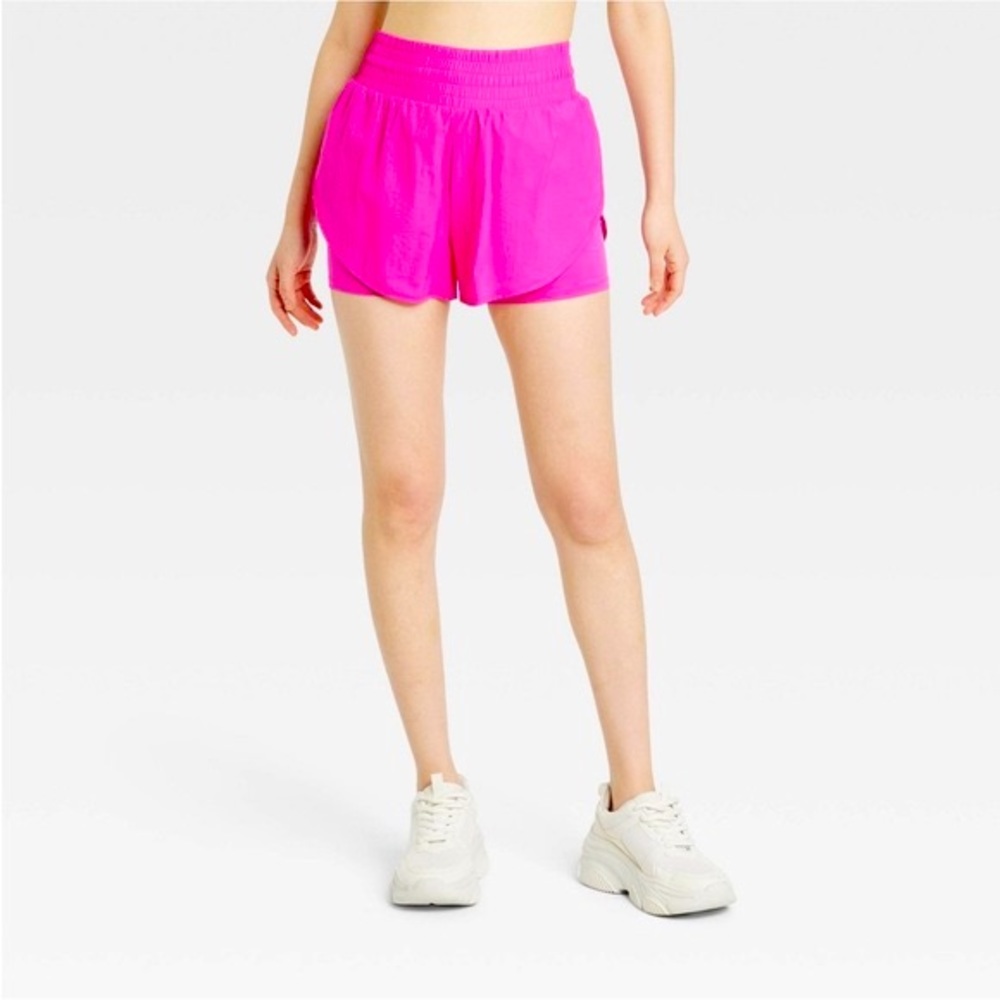 NWT Women's Translucent Tulip Shorts 3.5" Inseam Vibrant Hot Magenta Pink- M